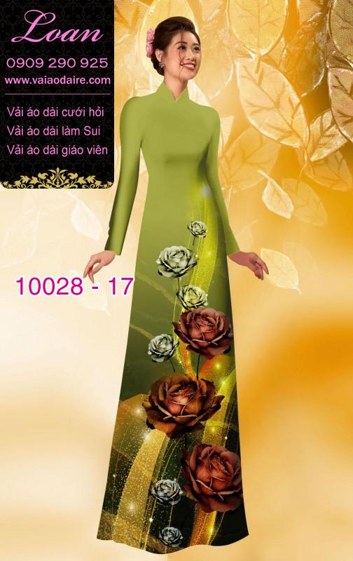 Vải áo dài hoa 3D
