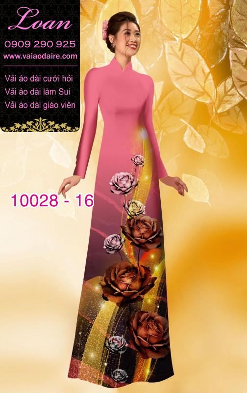 Vải áo dài hoa 3D
