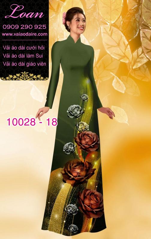 Vải áo dài hoa 3D