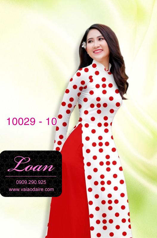 Vải áo dài chấm bi