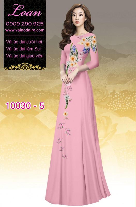 Vải áo dài hoa 3D