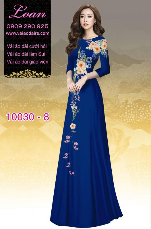 Vải áo dài hoa 3D