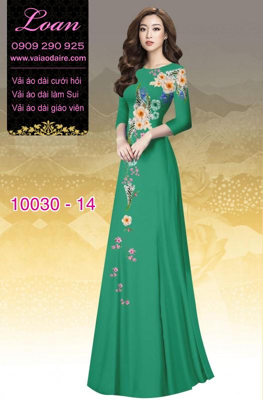 Vải áo dài hoa 3D