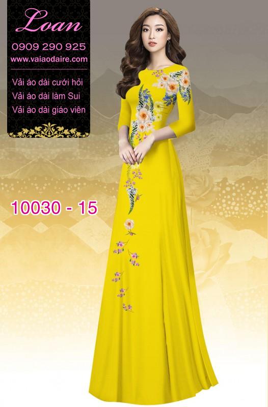 Vải áo dài hoa 3D
