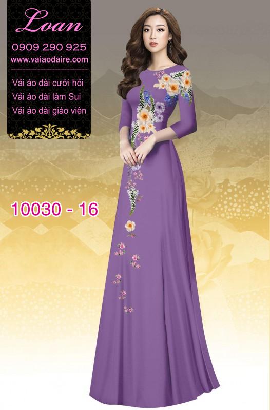 Vải áo dài hoa 3D
