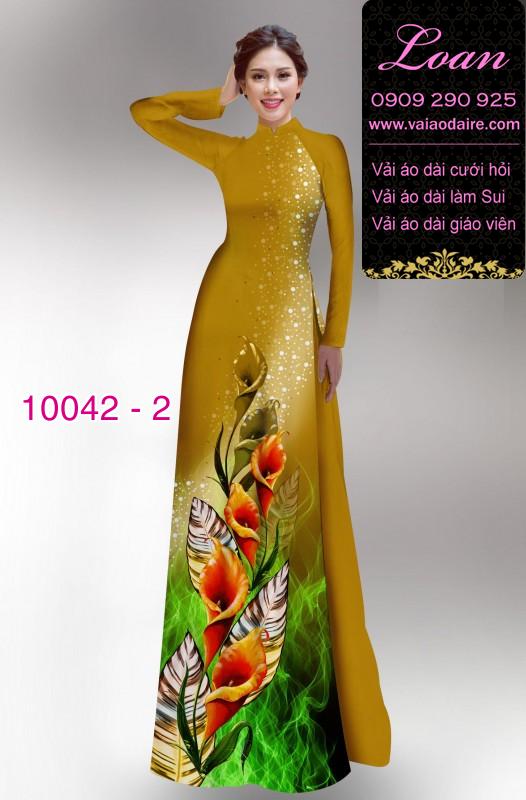 Vải áo dài hoa 3D