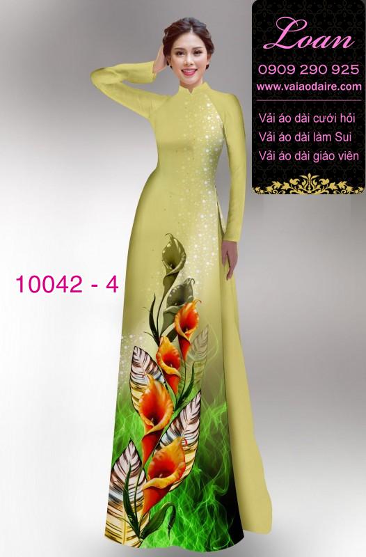 Vải áo dài hoa 3D