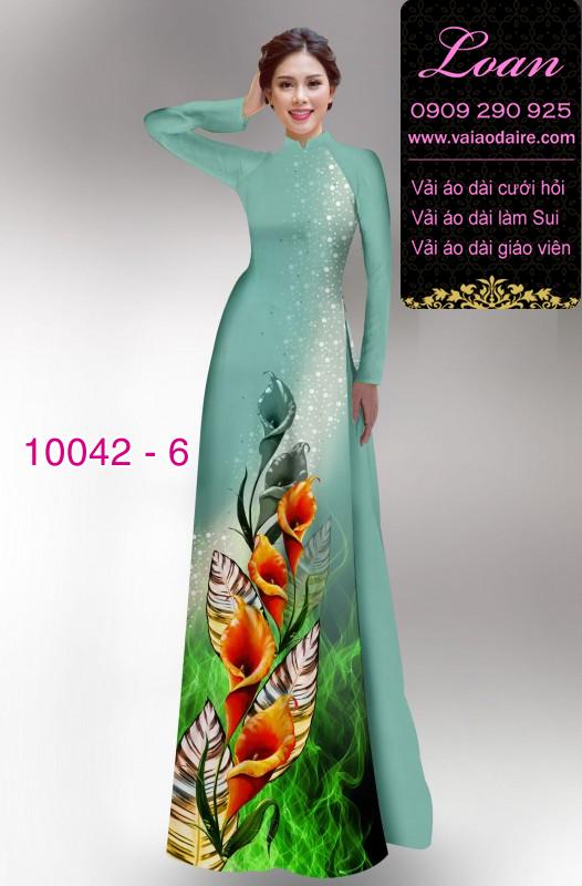 Vải áo dài hoa 3D
