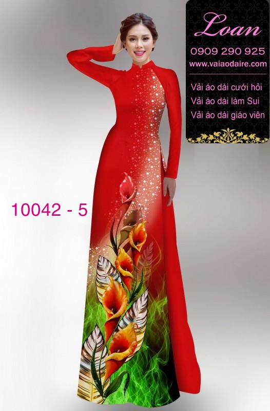 Vải áo dài hoa 3D