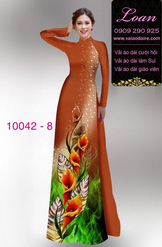 Vải áo dài hoa 3D