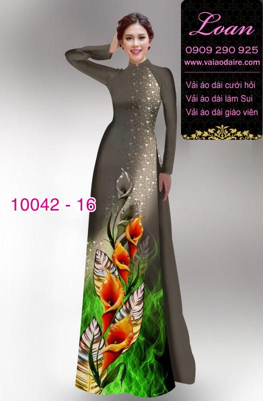 Vải áo dài hoa 3D
