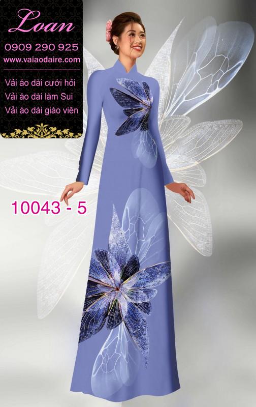 Vải áo dài hoa 3D