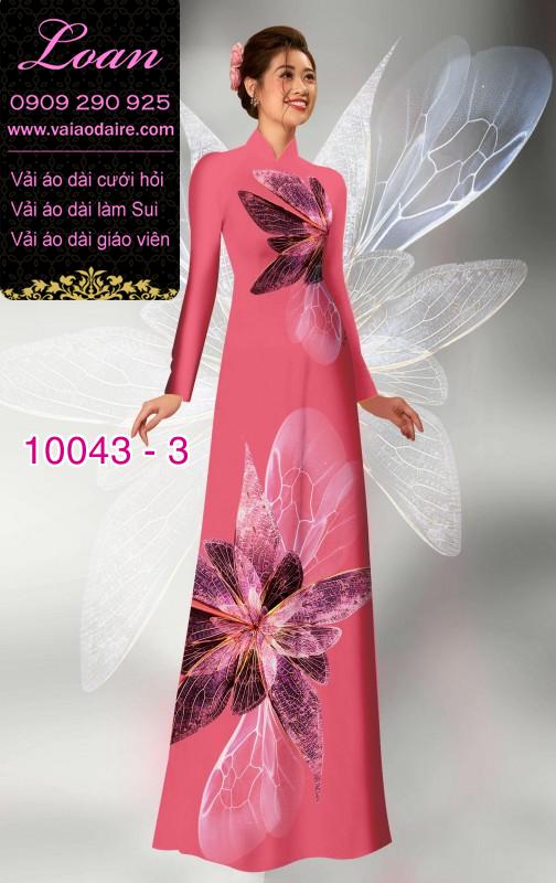 Vải áo dài hoa 3D