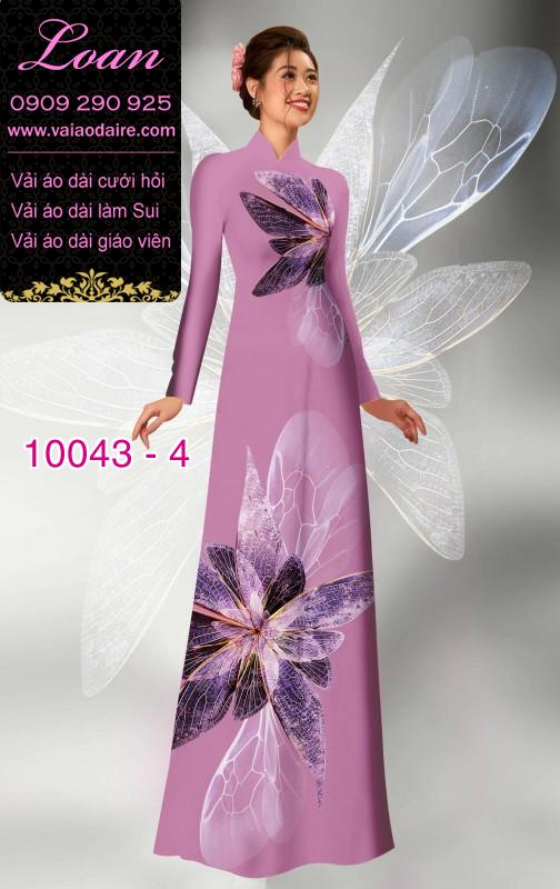 Vải áo dài hoa 3D