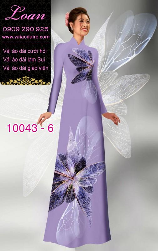Vải áo dài hoa 3D