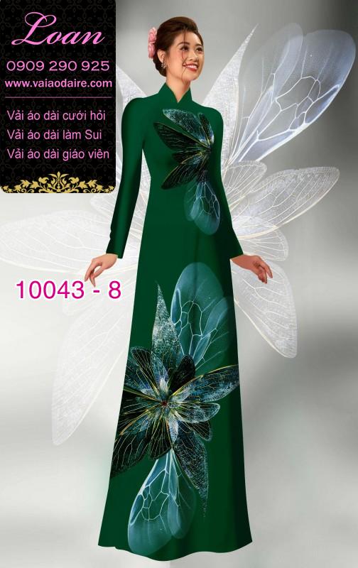 Vải áo dài hoa 3D