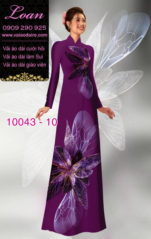 Vải áo dài hoa 3D