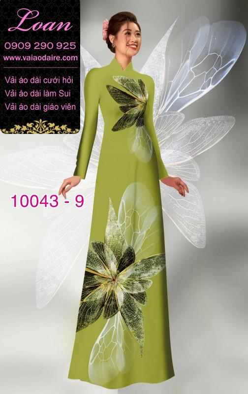 Vải áo dài hoa 3D
