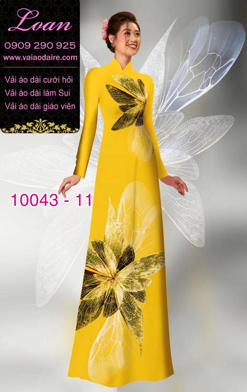 Vải áo dài hoa 3D