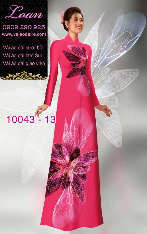 Vải áo dài hoa 3D