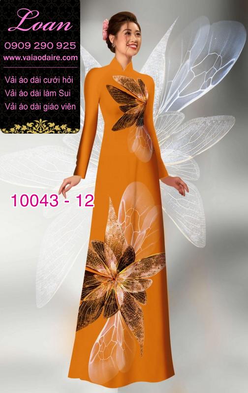Vải áo dài hoa 3D