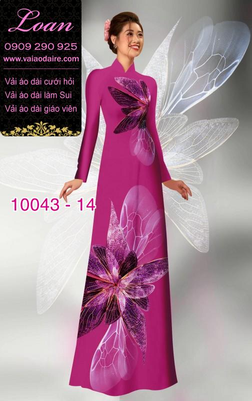 Vải áo dài hoa 3D