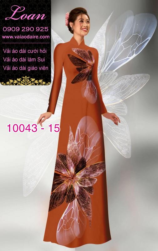 Vải áo dài hoa 3D