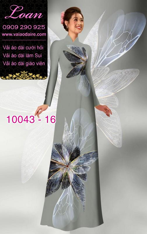 Vải áo dài hoa 3D