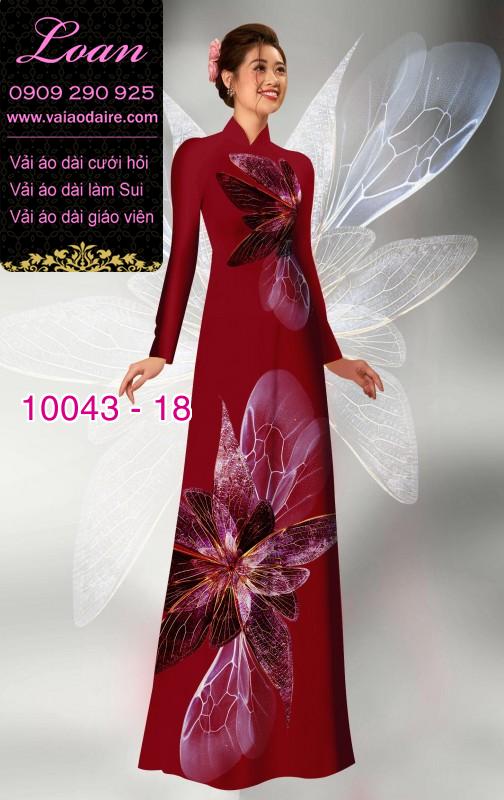 Vải áo dài hoa 3D