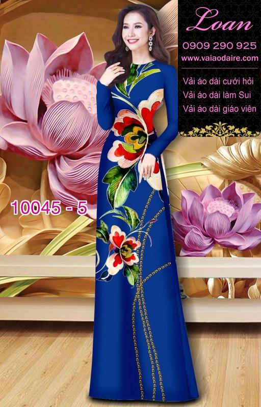 Vải áo dài hoa 3D