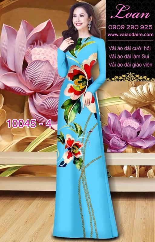 Vải áo dài hoa 3D