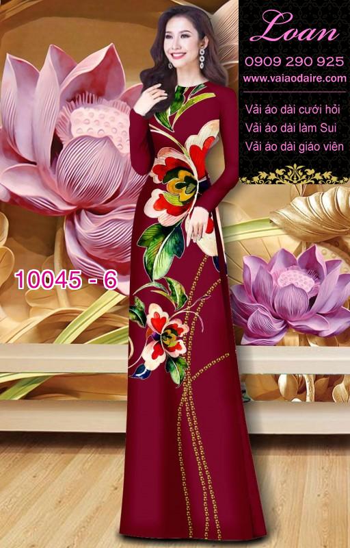 Vải áo dài hoa 3D