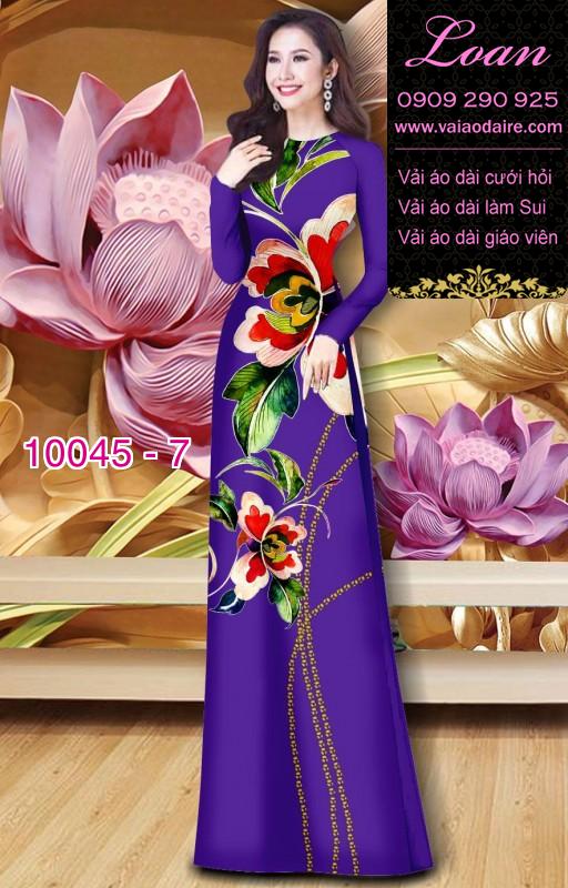 Vải áo dài hoa 3D