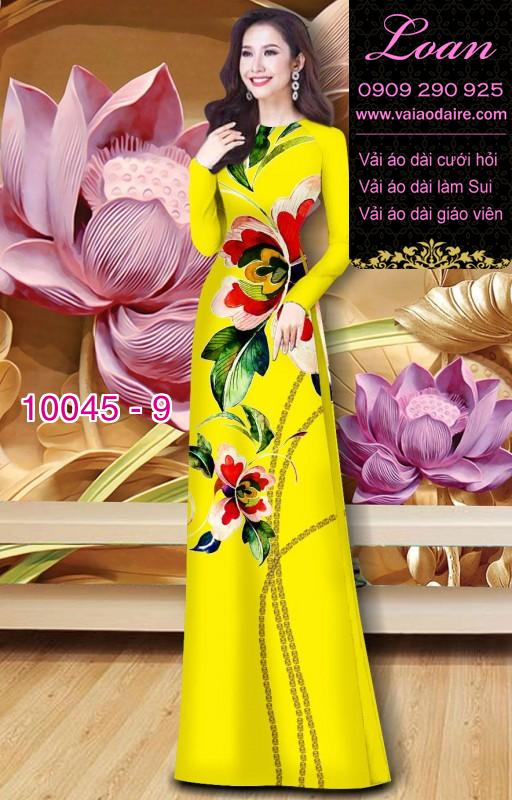 Vải áo dài hoa 3D