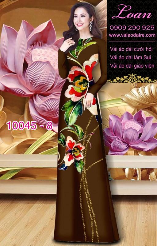 Vải áo dài hoa 3D