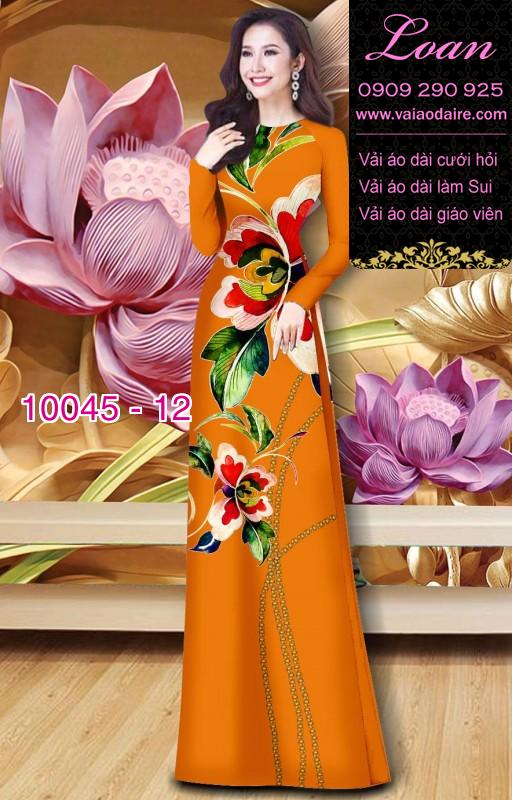 Vải áo dài hoa 3D
