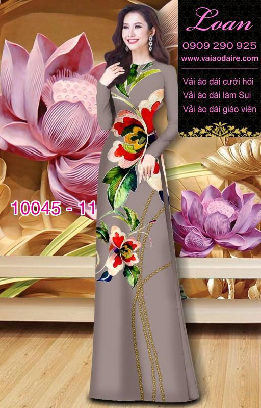 Vải áo dài hoa 3D