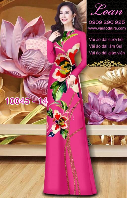 Vải áo dài hoa 3D