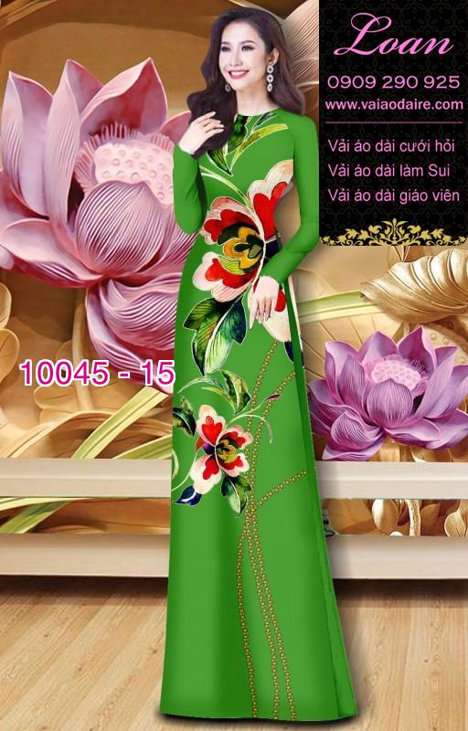 Vải áo dài hoa 3D