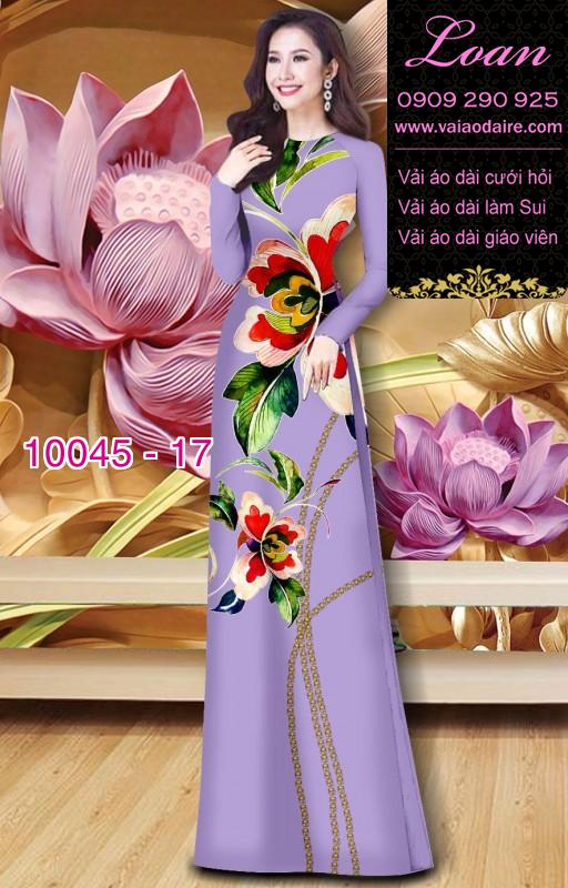 Vải áo dài hoa 3D