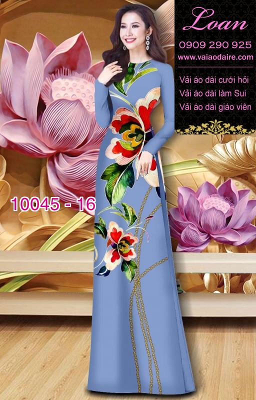 Vải áo dài hoa 3D