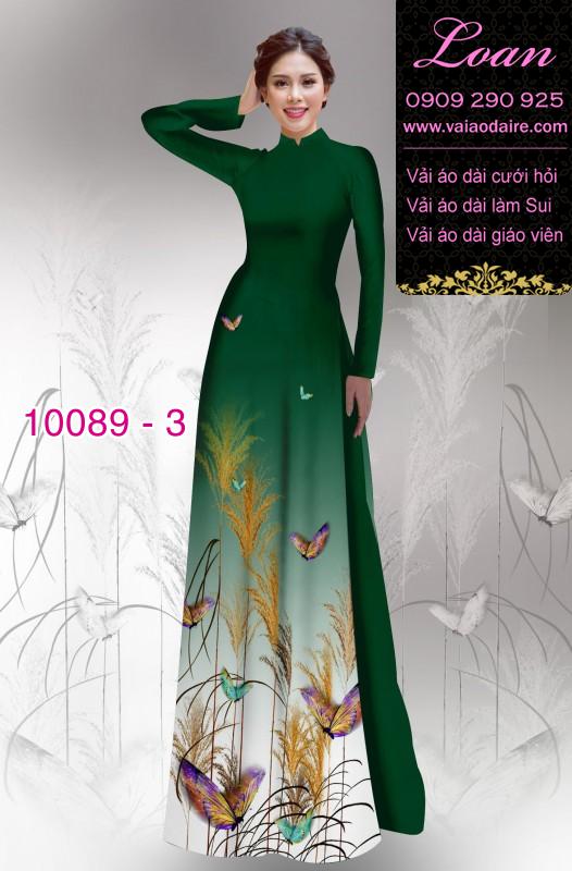 Vải áo dài hoa 3D