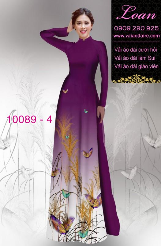 Vải áo dài hoa 3D