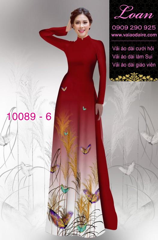 Vải áo dài hoa 3D