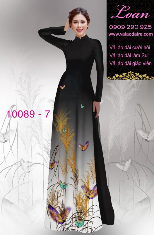 Vải áo dài hoa 3D