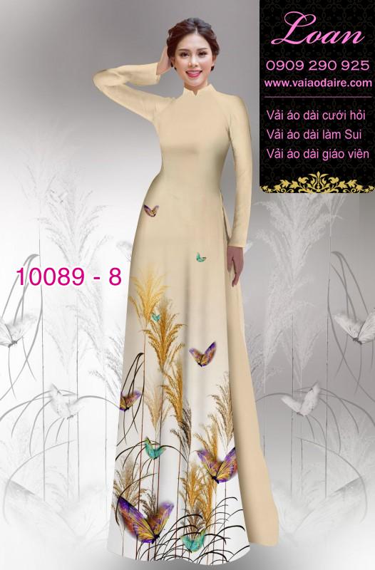 Vải áo dài hoa 3D