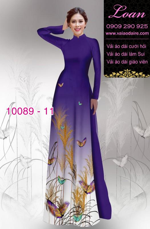 Vải áo dài hoa 3D