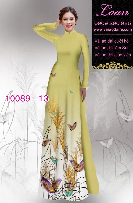 Vải áo dài hoa 3D