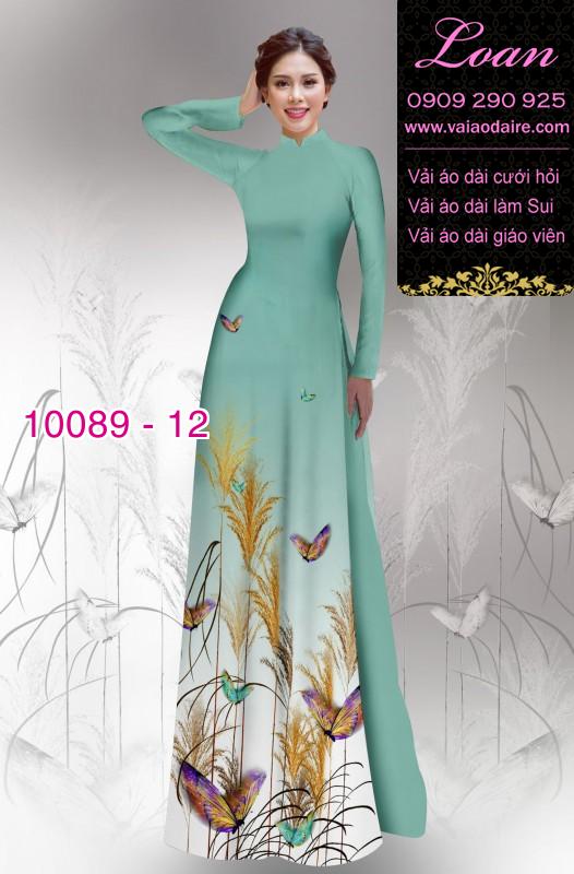 Vải áo dài hoa 3D