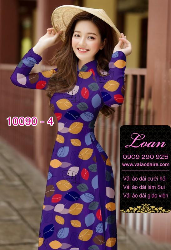 Vải áo dài hình lá cây